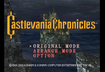 Castlevania Chronicles Title Screen
